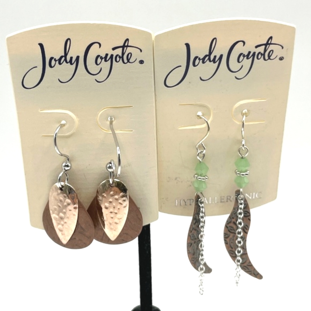 Jody Coyote NWT Pierced Dangle Drop Earrings 2 Pair Lot